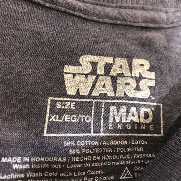 NEW STAR WARS SHORT SLEEVE TEE SIZE XL MAD ENGINE - Picture 3 of 3